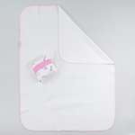 Клеенка-пеленка многоразовая Mrs.Stretch Mr.Jersy непромокаемая цвет белый-ярко-розовый 60х80 см