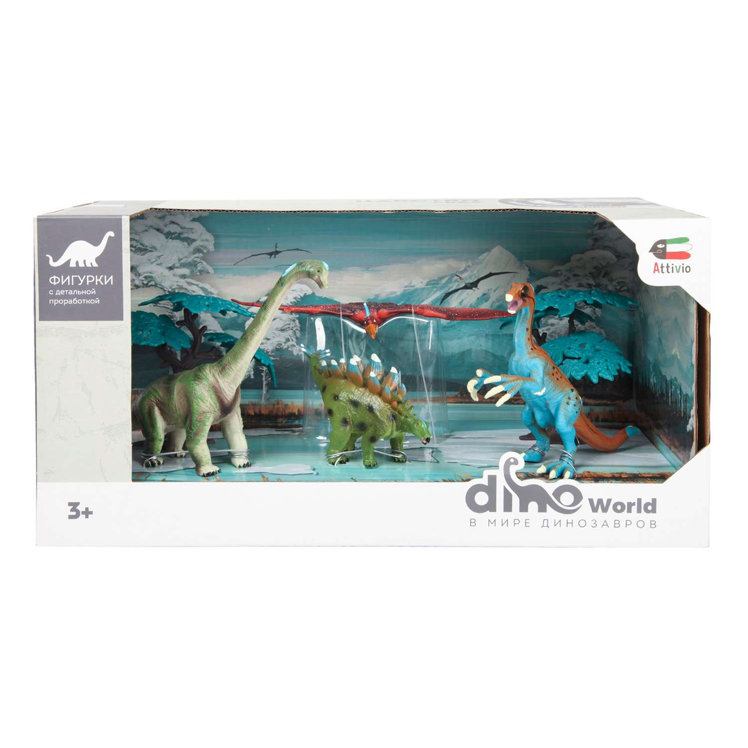 Набор фигурок Attivio Динозавры 4шт с аксессуарами OTG0936337 - фото 2