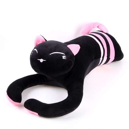 Мягкая игрушка Sima-Land подушка «Кот» 70 см цвет чёрно-розовый