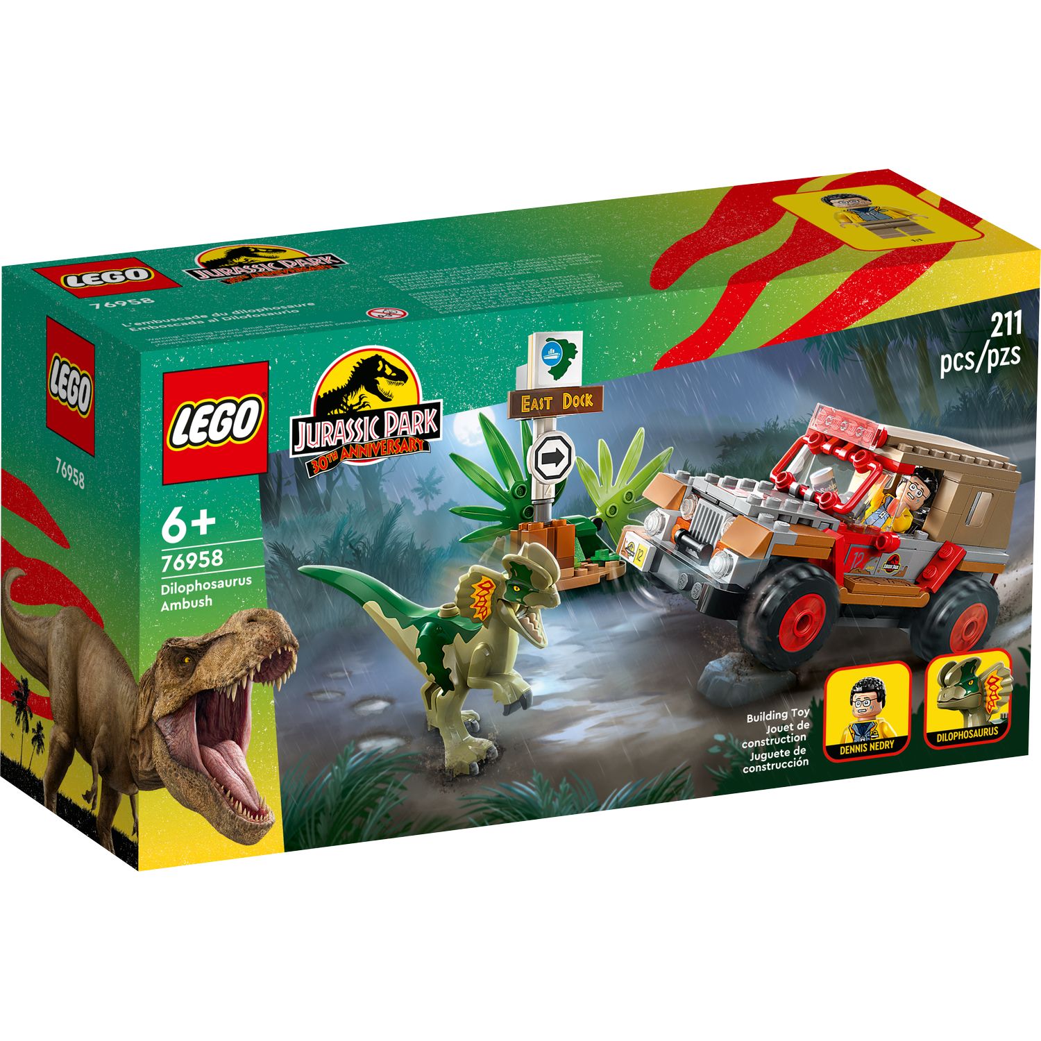 Конструктор LEGO Jurassic World Dilophosaurus Ambush​ 76958 - фото 1