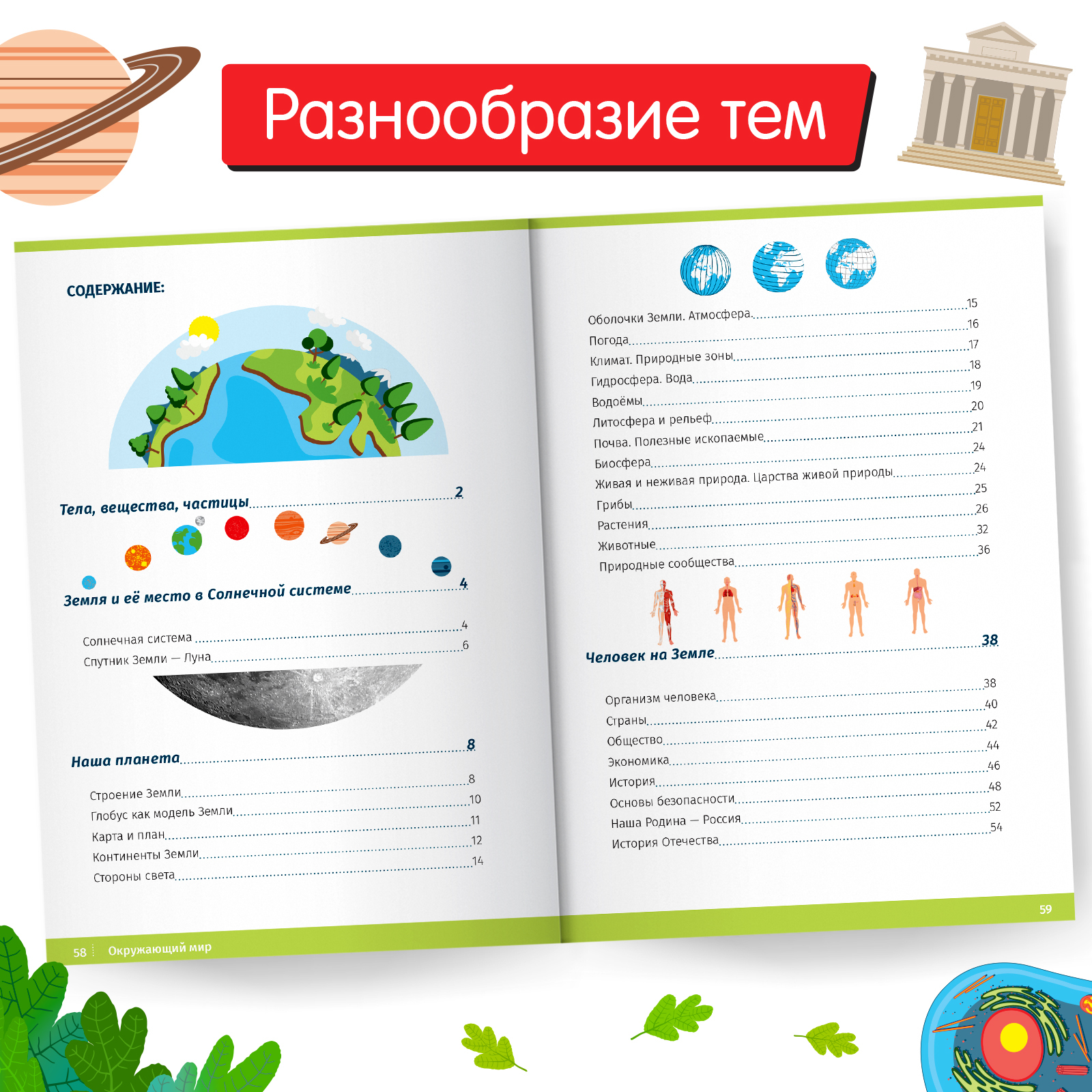 Сборник шпаргалок Буква-ленд для 1—4 классов «Окружающий мир» 60 страниц - фото 2