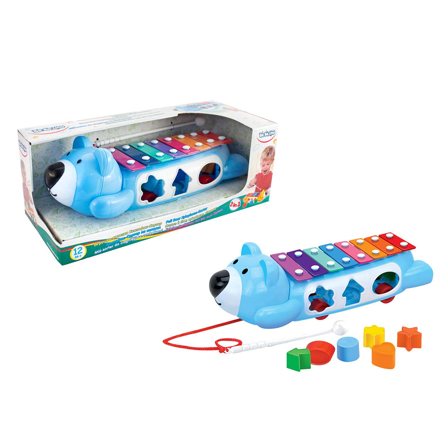 Игрушка ToysLab Сортер ксилофон-каталка 75073 - фото 6