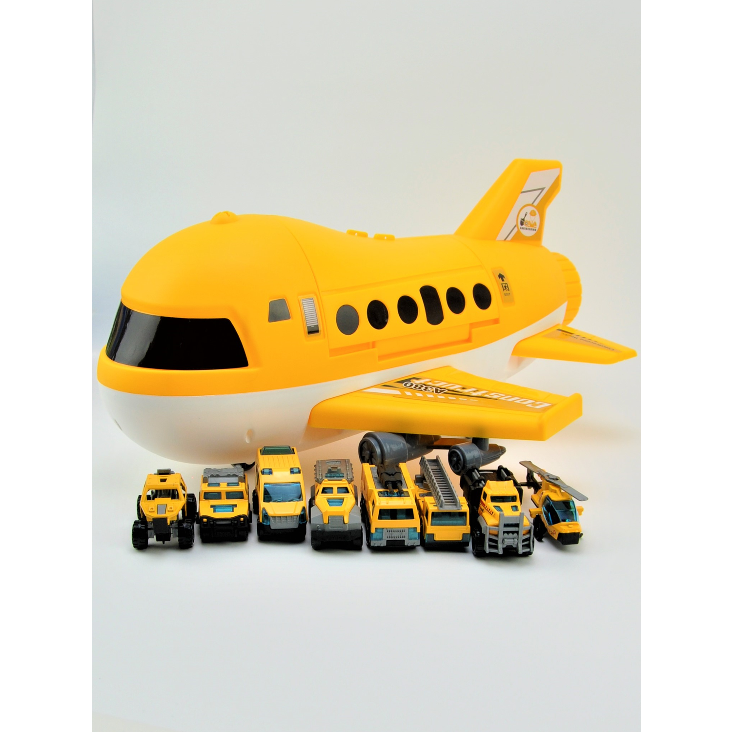 Игровой набор GRACE HOUSE самолёт с 8 машинками паркингом и треком SamolAvto201245359желтый - фото 5