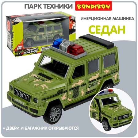 Инерционная машина BONDIBON Внедорожник военный серия Парк Техники