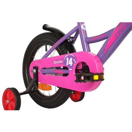 Велосипед 14 STRIKE фиолетовый NOVATRACK тормоз ножной