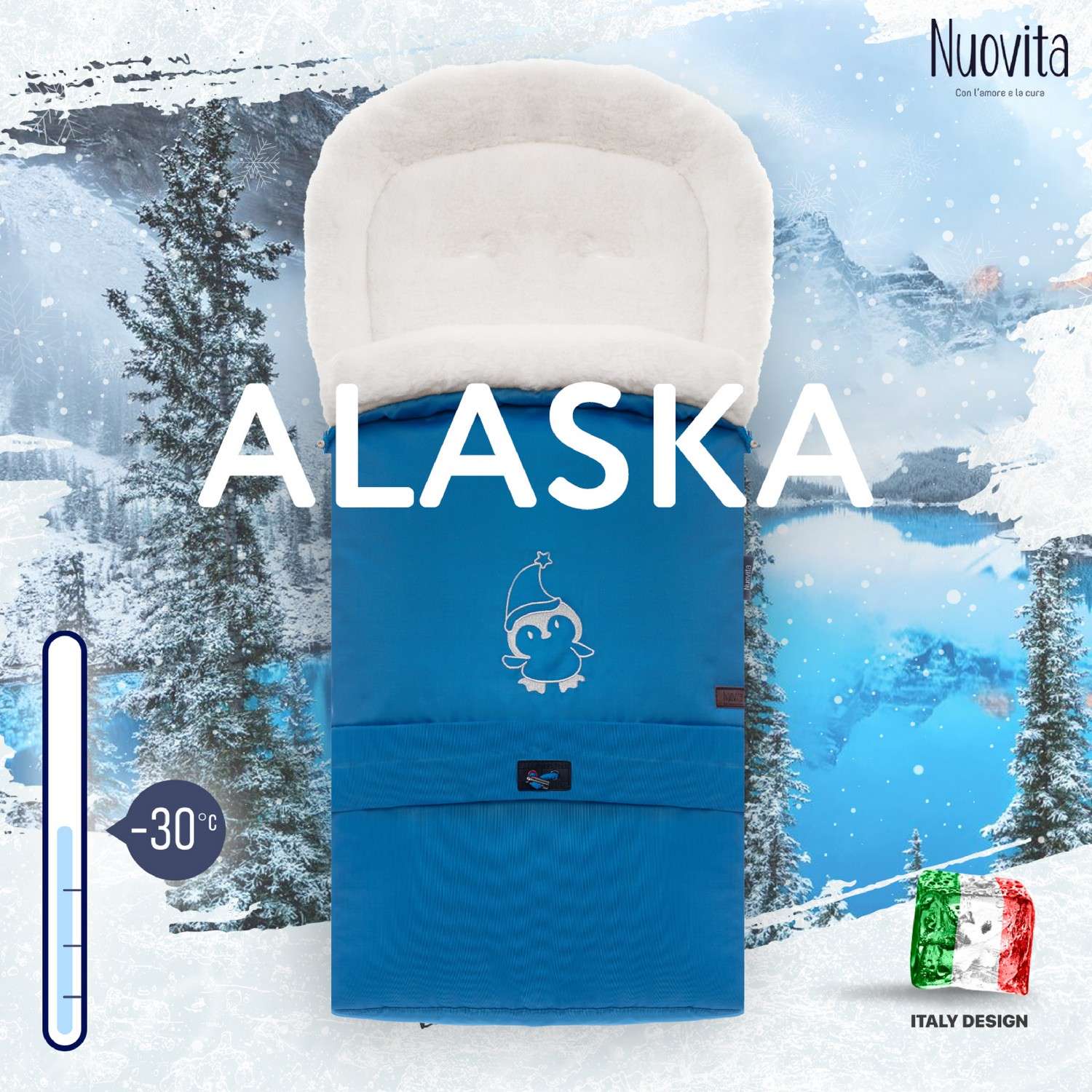 Конверт в коляску Nuovita Alaska Bianco Морской - фото 7