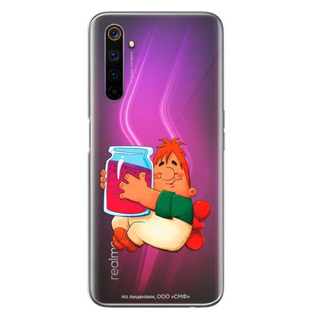 Силиконовый чехол Mcover для смартфона realme 6Pro Союзмультфильм баночка варенья