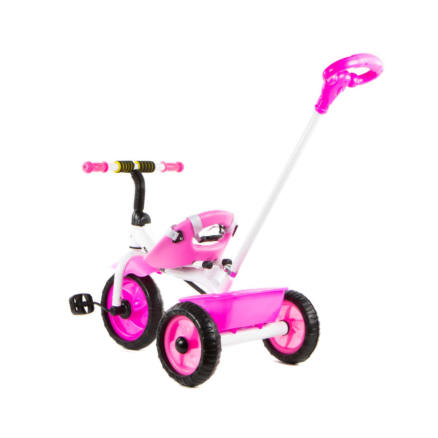 Велосипед трехколесный Navigator Trike с родительской ручкой розовый - фото 2