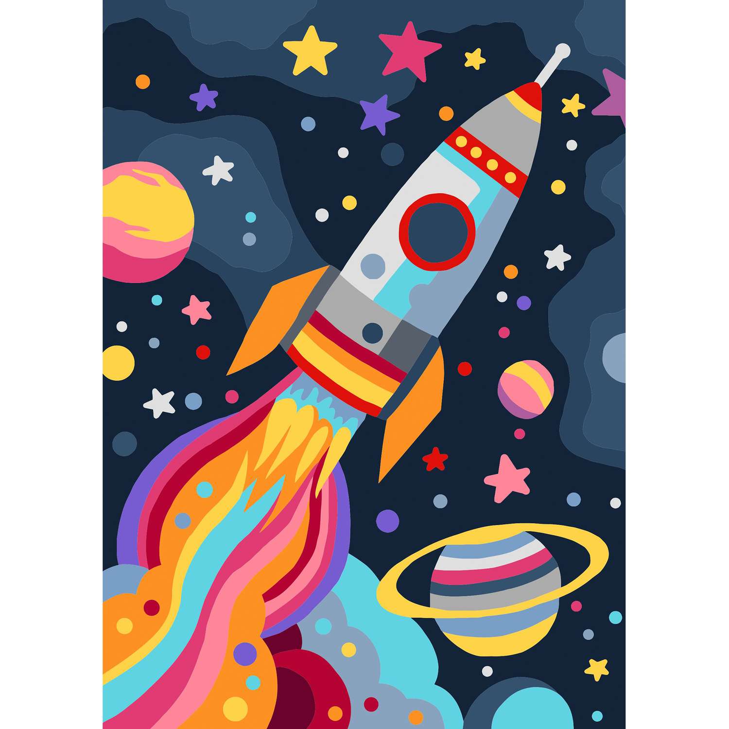 Картины по номерам Hobby Paint картон 15х21 см Космическая ракета - фото 2