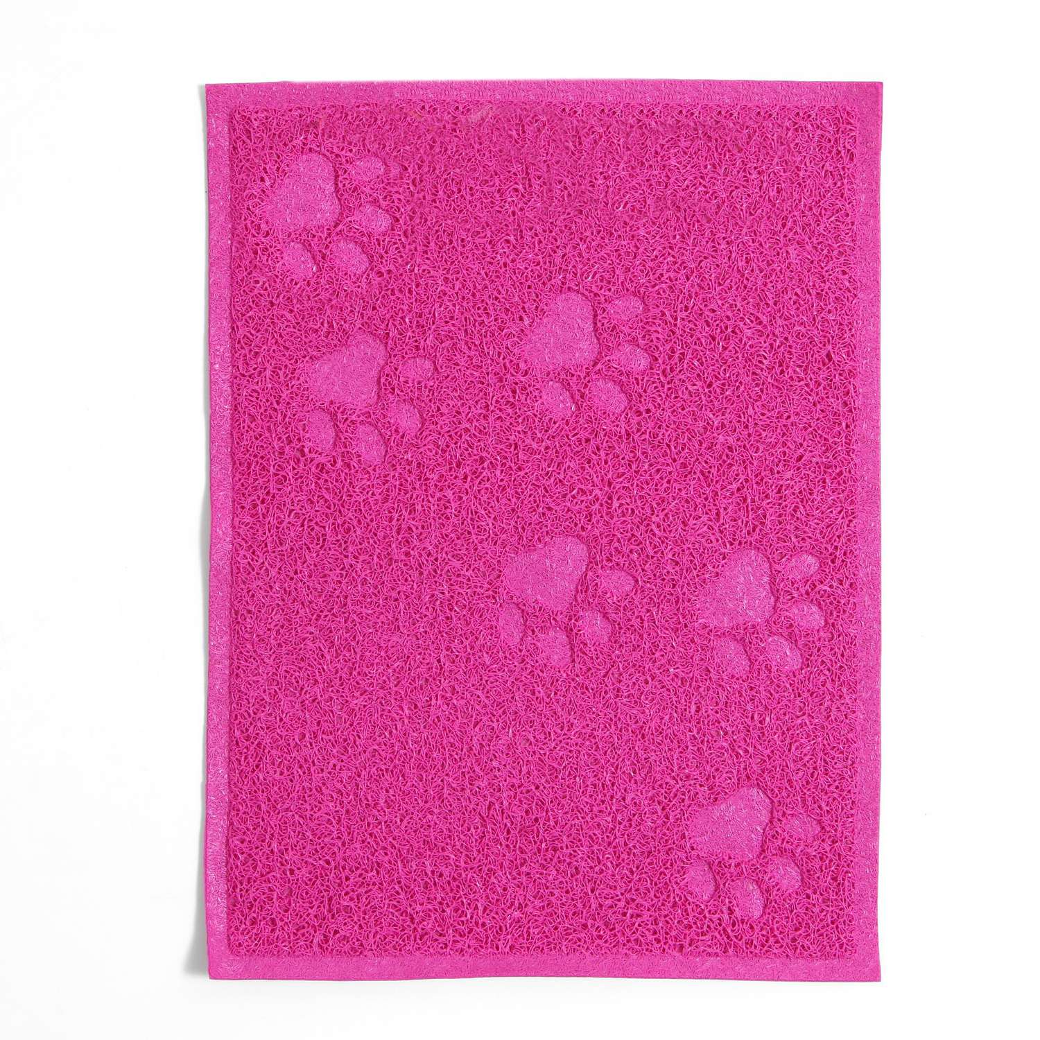 Коврик 2-в-1 Пижон под миску и туалет животных Следы 40х30 см розовый - фото 1