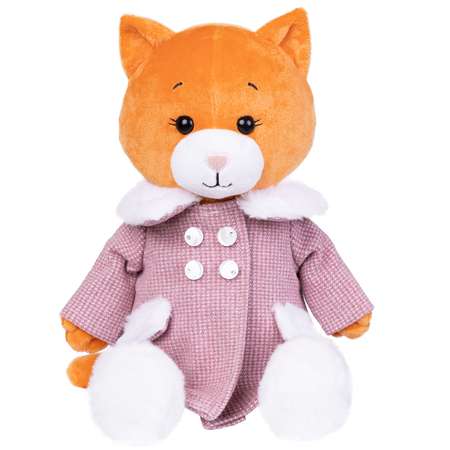 Мягкая игрушка KULT of toys Плюшевая кошка Марта в пальто 25 см