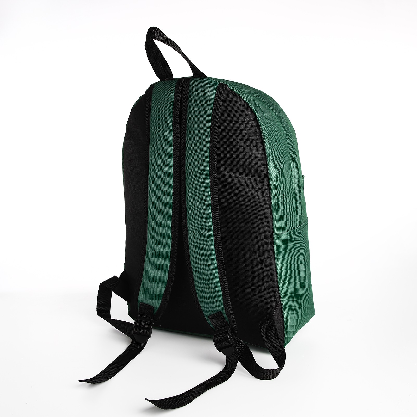 Рюкзак школьный NAZAMOK из текстиля на молнии наружный карман цвет зелёный - фото 2