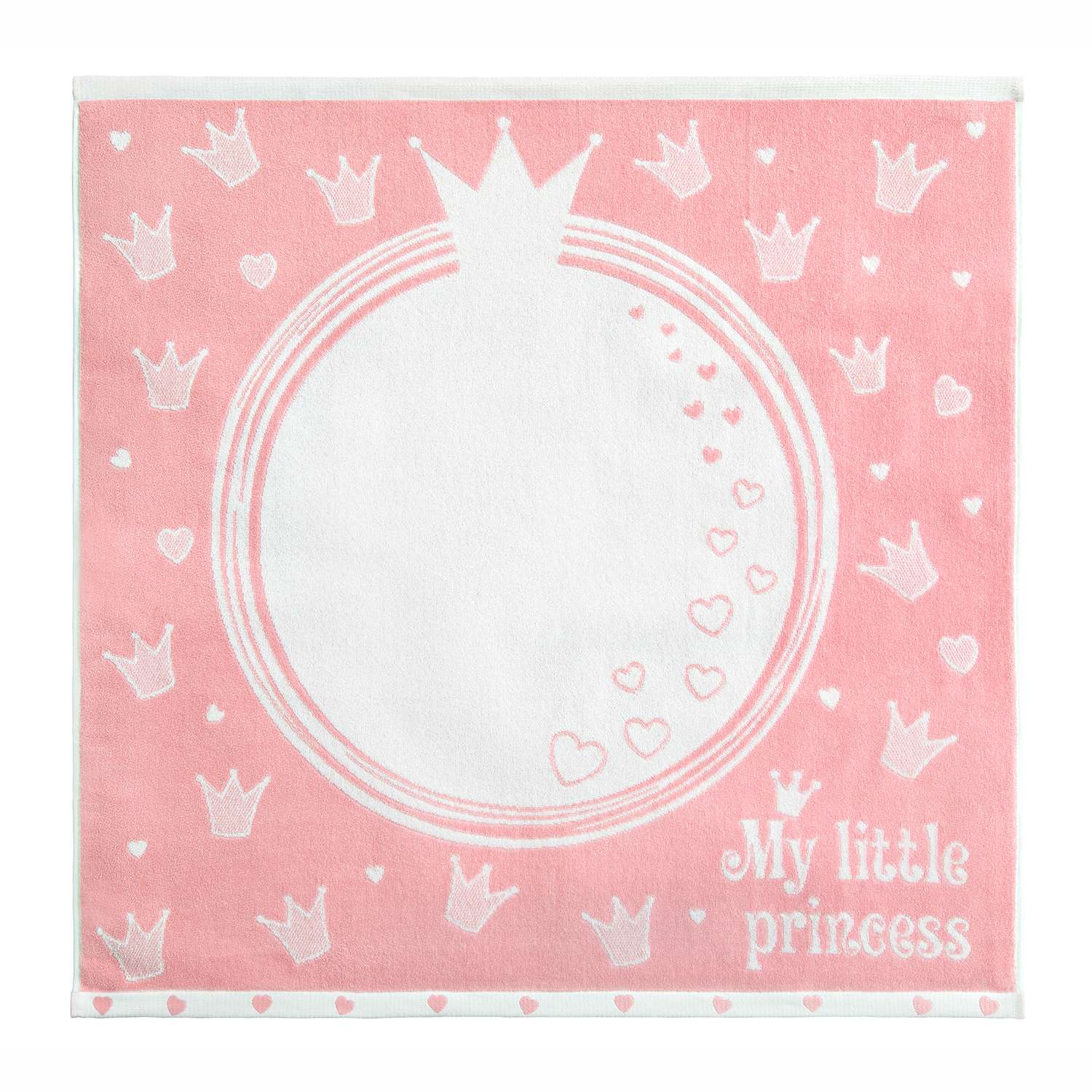 Полотенце детское Облачко махровое My little princess Розовый 100х100 см - фото 1