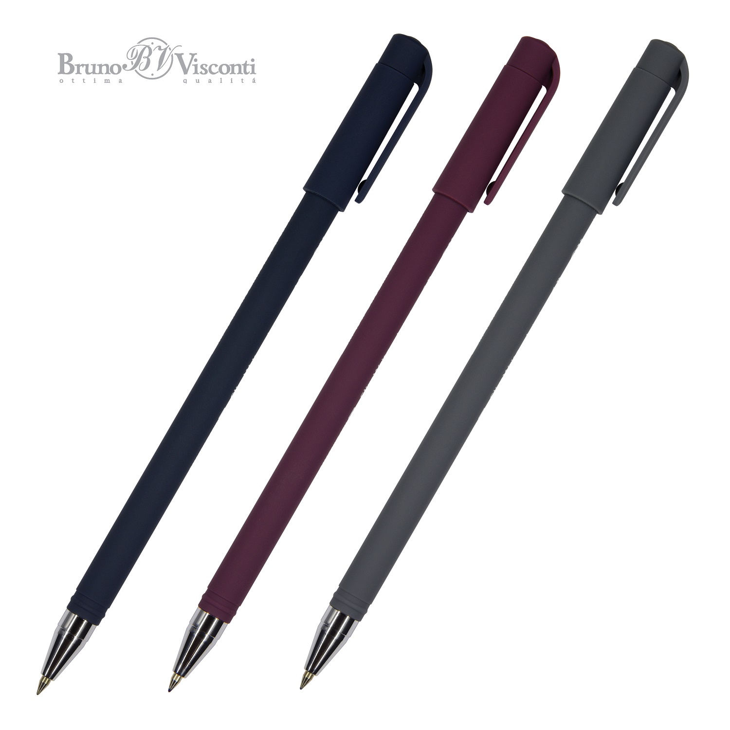 Набор из 5-ти шариковых ручек Bruno Visconti SlimWrite Original синие - фото 3