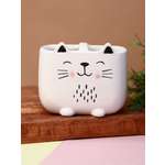 Стакан керамический iLikeGift Cute cat для зубных щеток