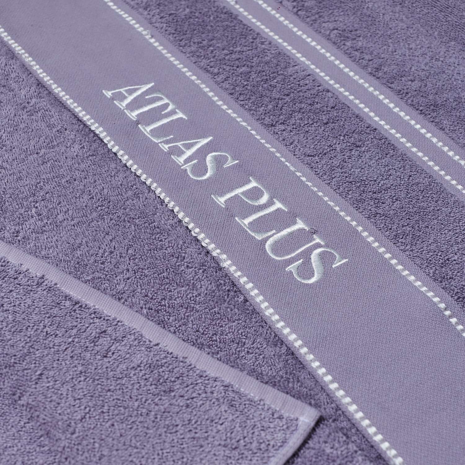 Полотенце пляжное махровое ATLASPLUS хлопок 100х150 см лиловый - фото 4