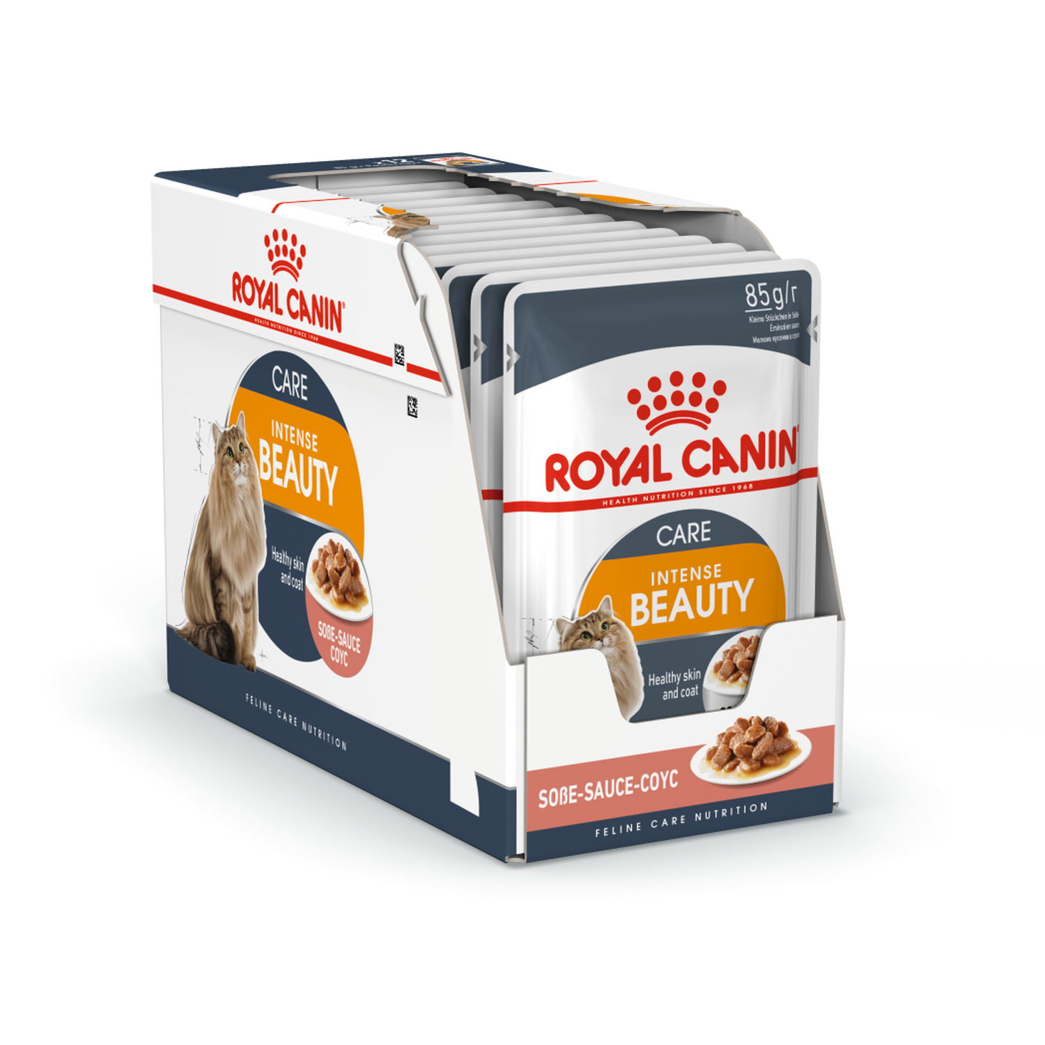 Корм влажный для кошек ROYAL CANIN Intense beauty 85г соус для поддержания красоты шерсти пауч - фото 4