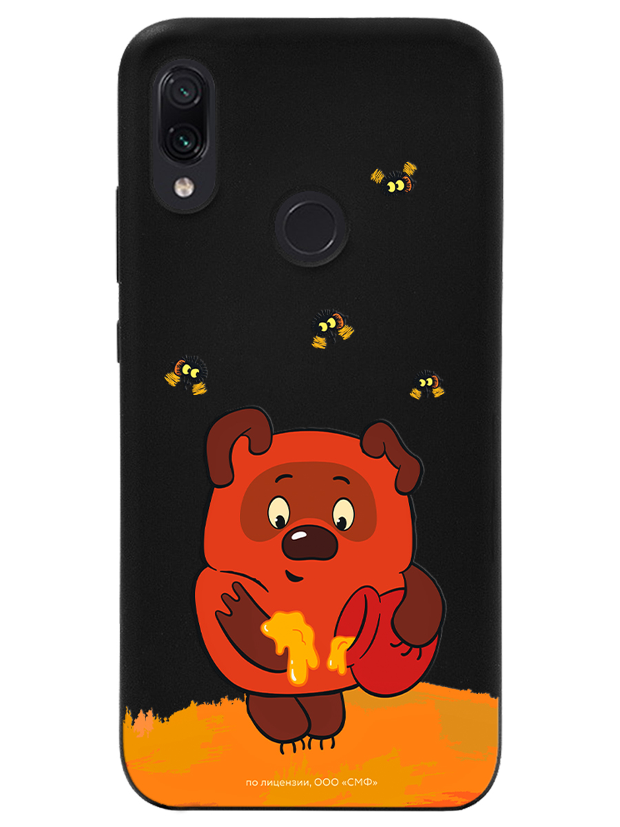 Силиконовый чехол Mcover для смартфона Xiaomi Redmi Note 7 Союзмультфильм Медвежонок и мед - фото 1