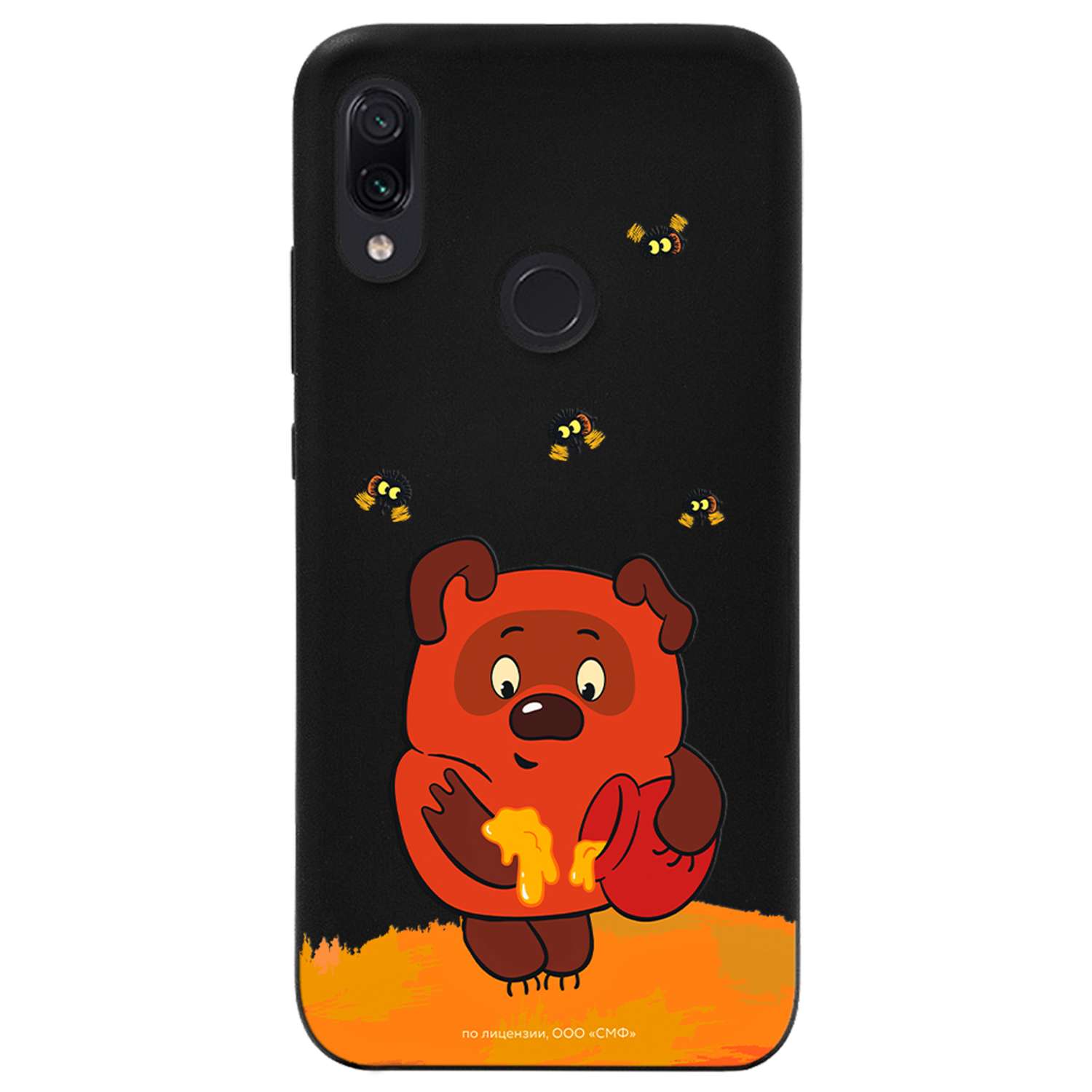 Силиконовый чехол Mcover для смартфона Xiaomi Redmi Note 7 Союзмультфильм Медвежонок и мед - фото 1