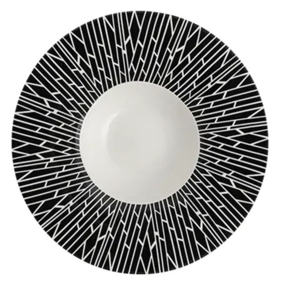 Набор тарелок ZDK Homium Tudor 2шт цвет черный/белый D28.8см - фото 1