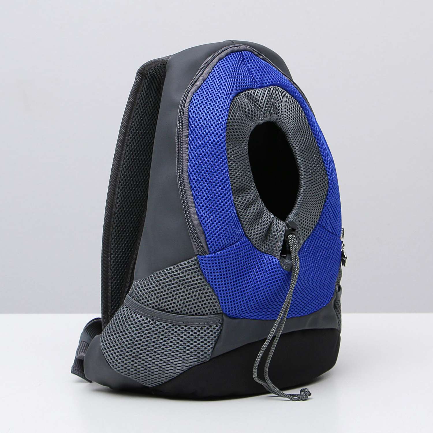 Рюкзак для переноски животных Пижон с креплением на талию 31х15х39 см синий - фото 2
