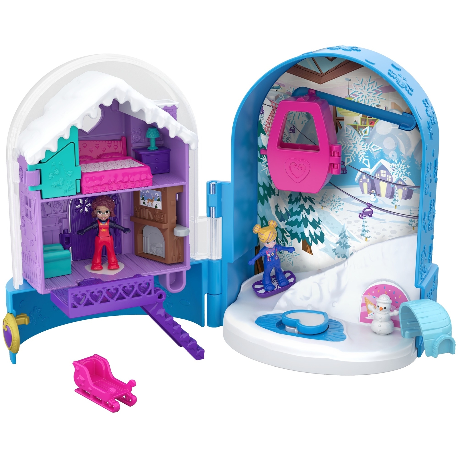 Набор игровой POLLY POCKET Снежный сюрприз компактный FRY37 FRY35 - фото 1