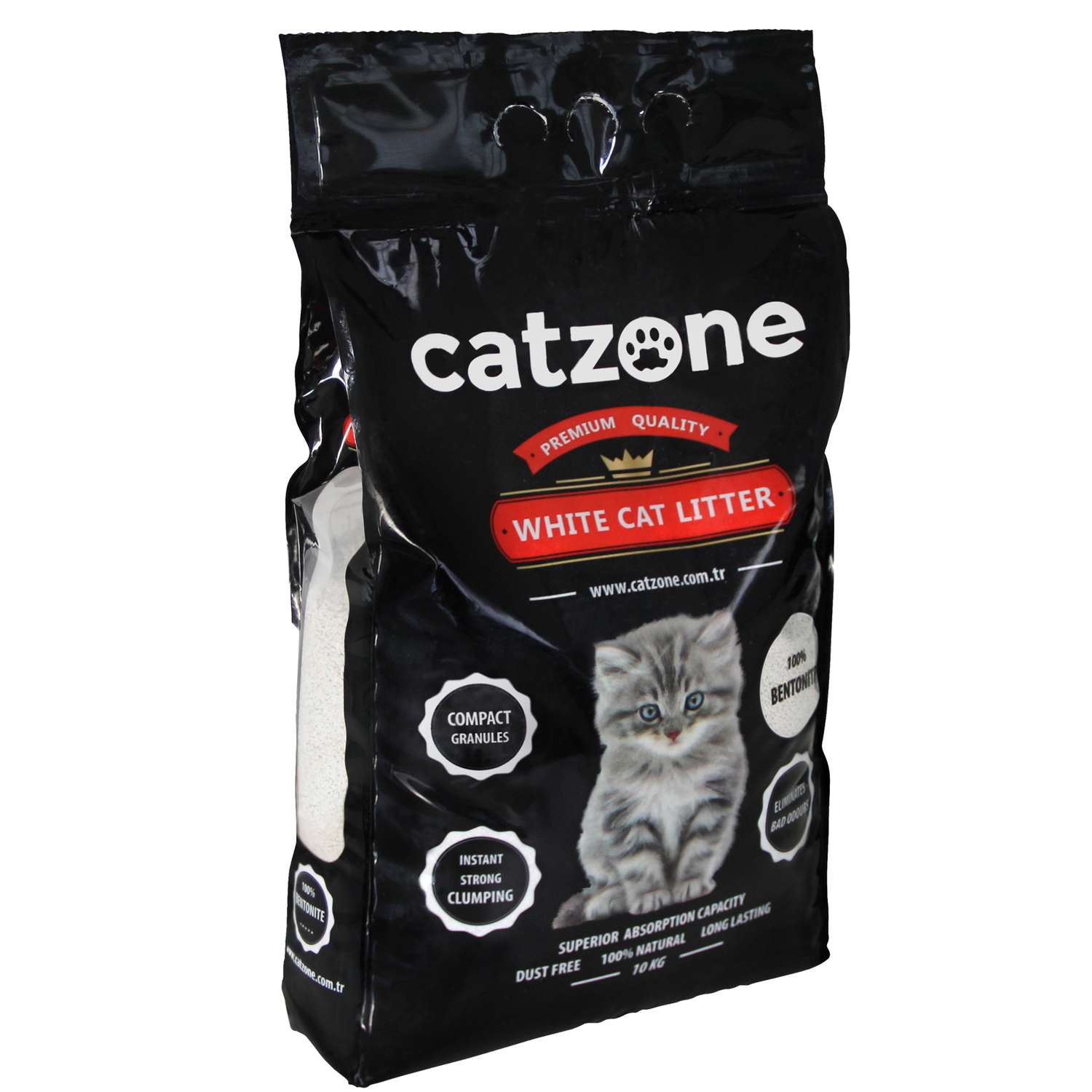 Наполнитель для кошек Catzone комкующийся натуральный 10кг - фото 1