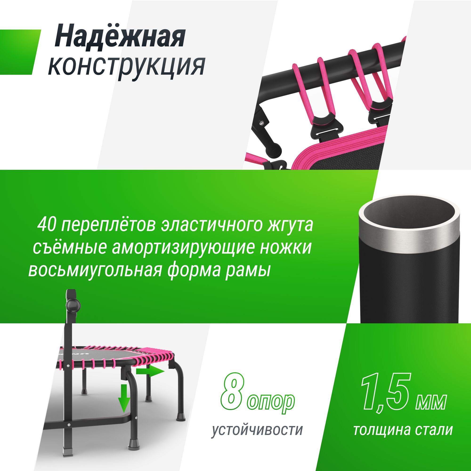 Батут FITNESS Premium Pink UNIX line спортивный с ручкой диаметр 127 см до  150 кг фитнес батут джампинг батут купить по цене 16017 ₽ в  интернет-магазине Детский мир