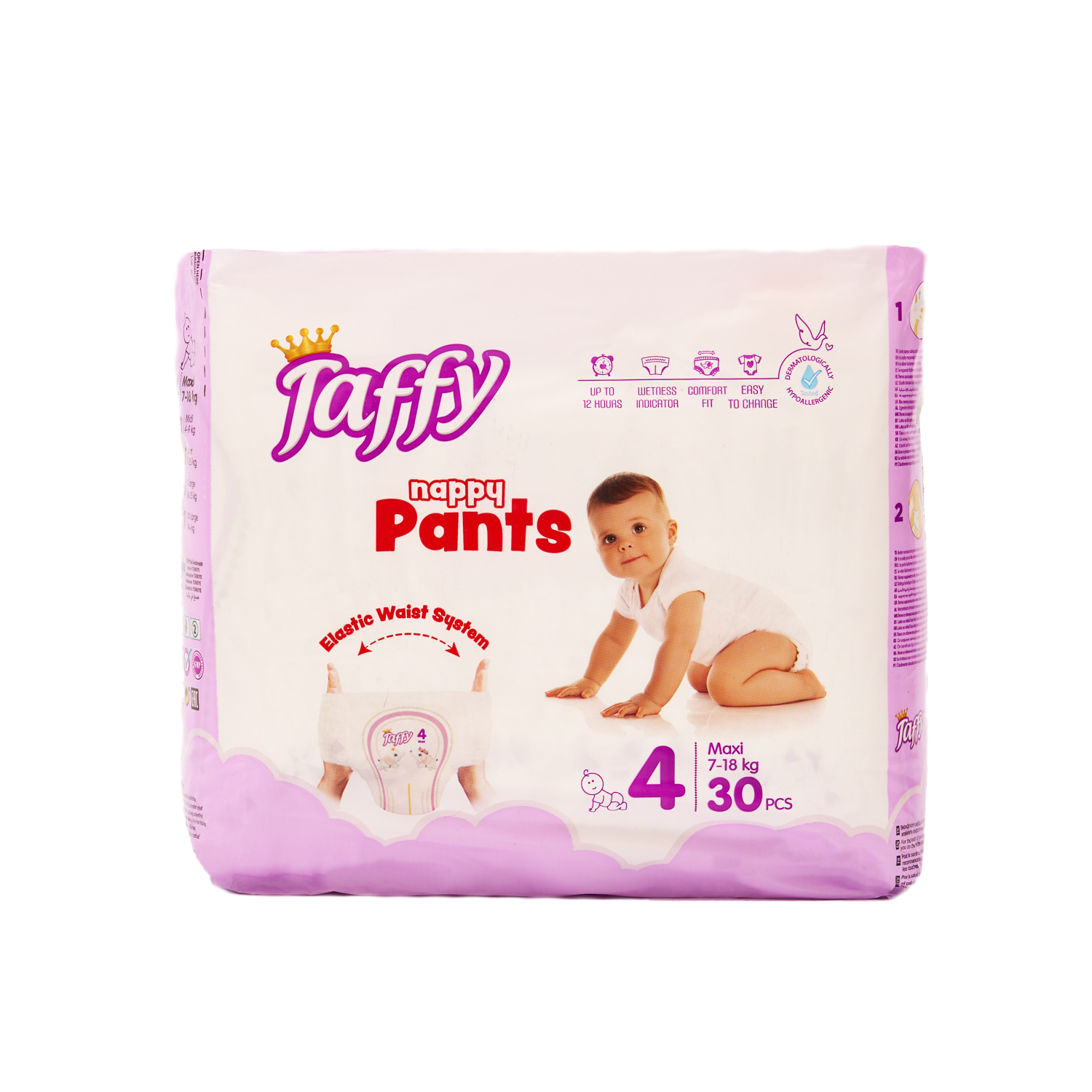 Подгузники-трусики Taffy Premium Care happy Pants 4 MAXI 7-18 кг 30 шт - фото 1