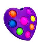 Игрушка-антистресс MINI-TOYS Вечная пупырка POP IT Симпл Димпл большое сердце фиолетовое