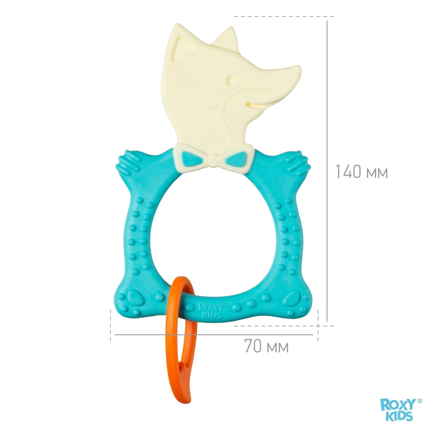 Прорезыватель для зубов ROXY-KIDS Fox teether цвет мятный - фото 2