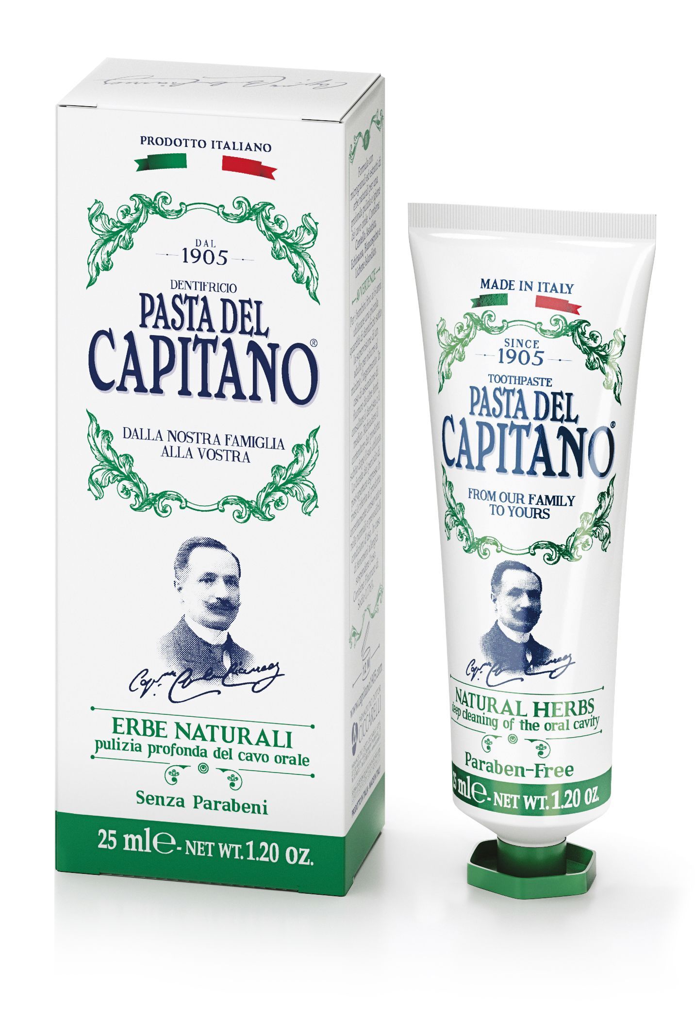 Зубная паста Pasta del Capitano 1905 Natural Herbs / 1905 Натуральные Травы 25 мл - фото 1