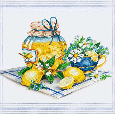 Кристальная мозаика Фрея ALBP-277 постер Лимонный натюрморт 30 х 30 см