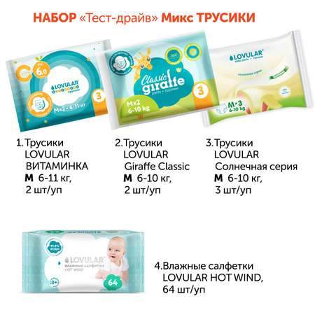 Трусики LOVULAR Микс 1 шт. M