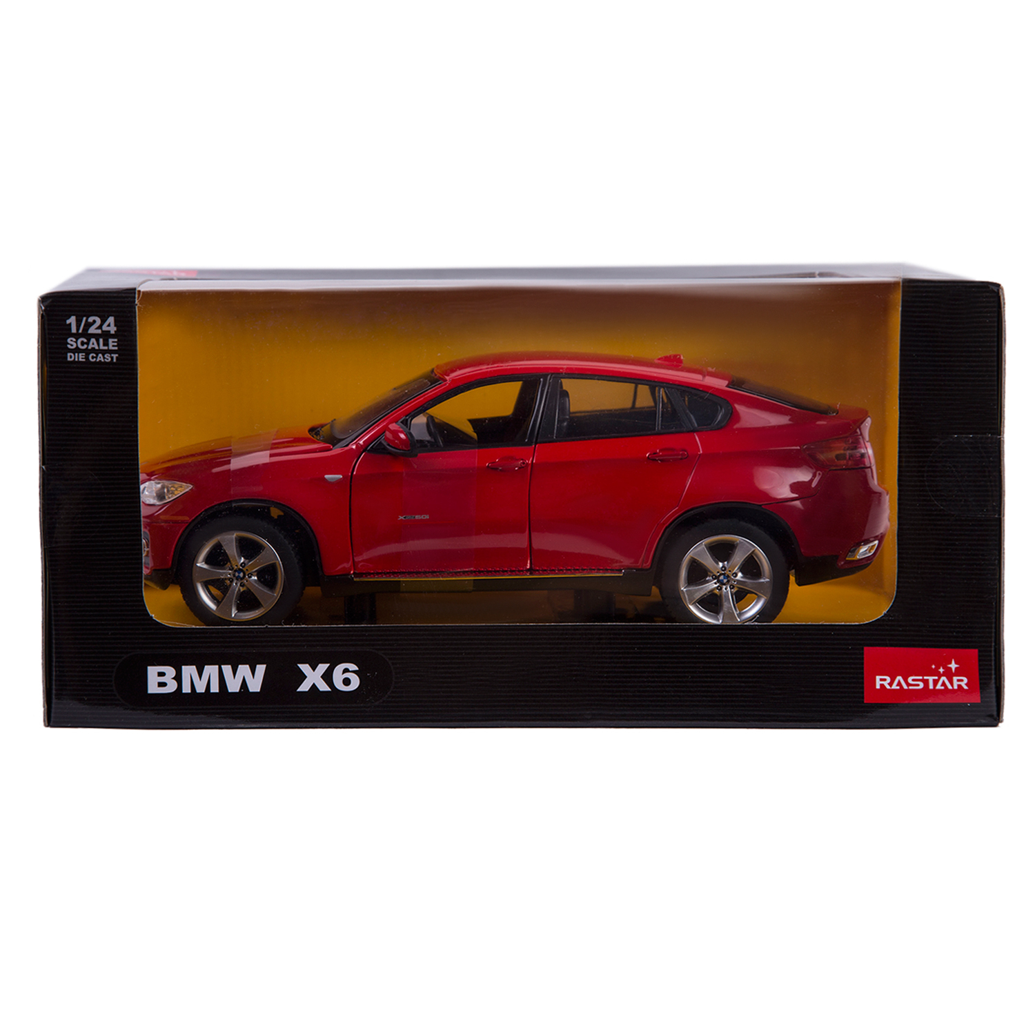 Автомобиль Rastar BMW X6 1:24 без механизмов красный 41500 - фото 3