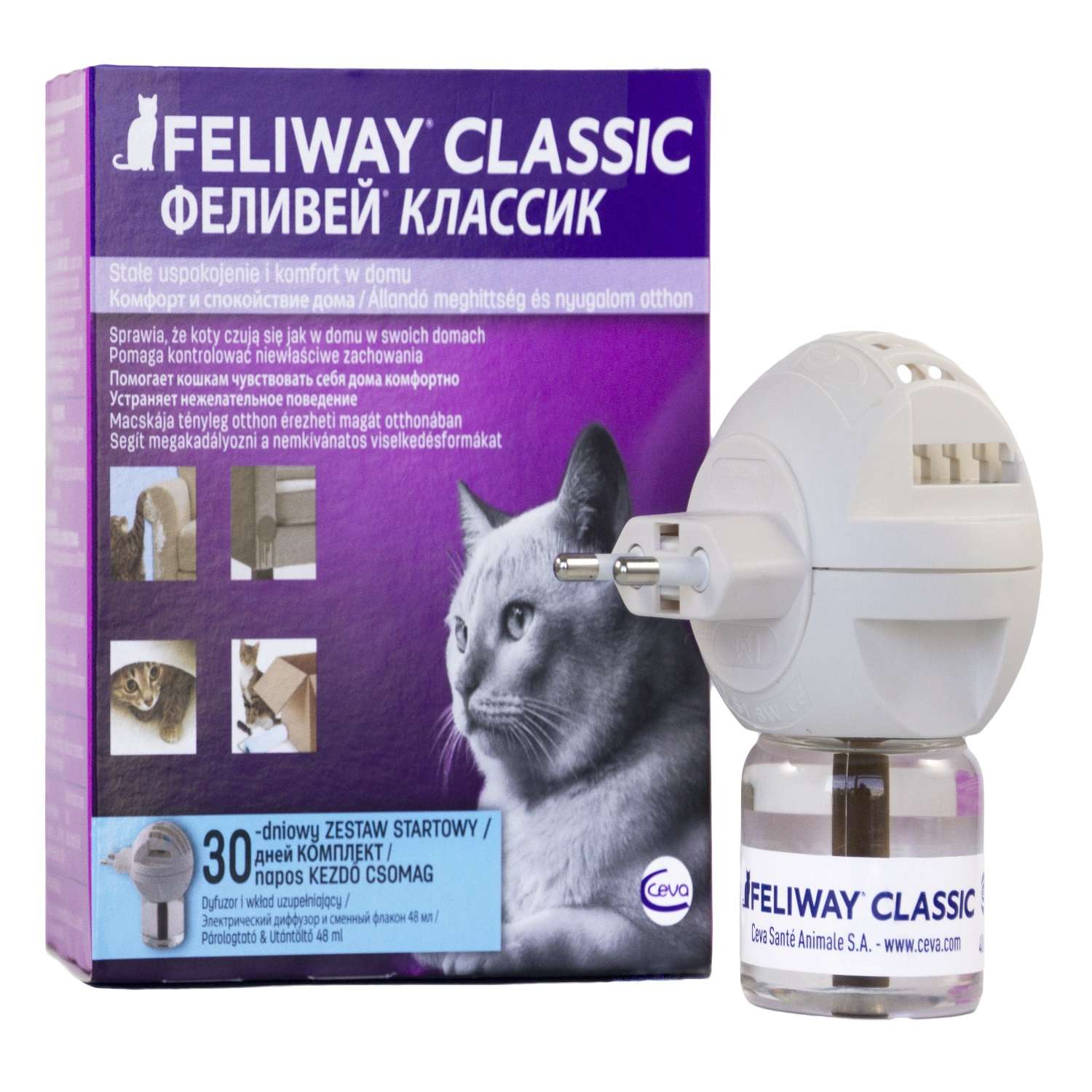 Феромоны для кошек Feliway Классик флакон+диффузор 48 мл - фото 1