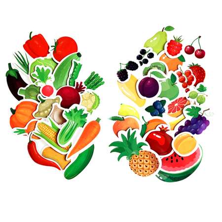 Магнитный набор Магнитарий Овощи и фрукты