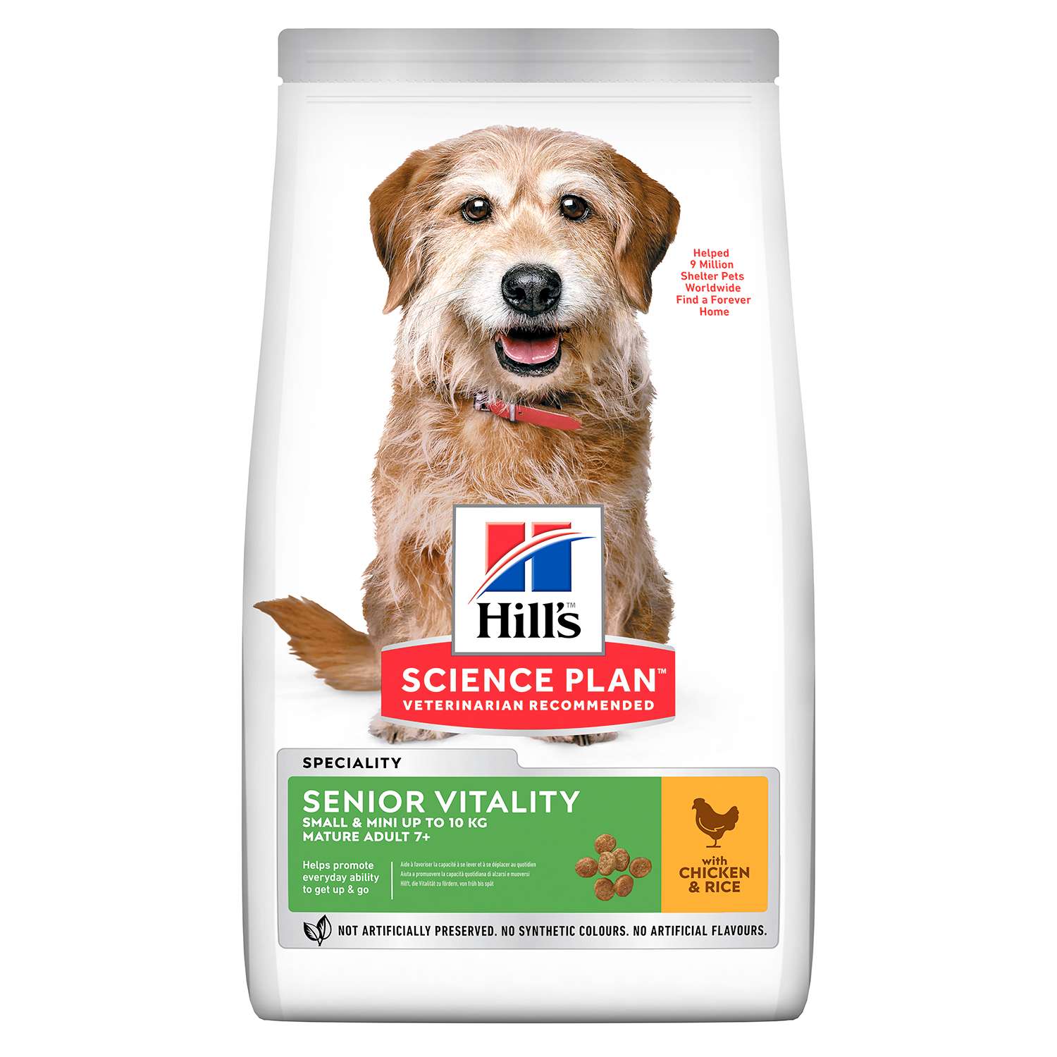 Корм HILLS 1,5кг курица и рис Science Plan Senior Vitality для пожилых собак мелких пород - фото 1