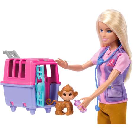 Кукла модельная Barbie Набор для спасения животных