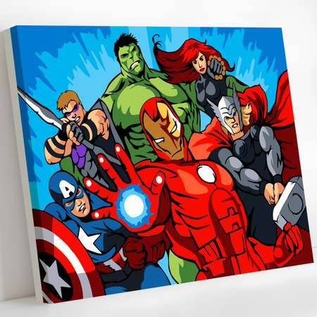 Картина по номерам Art on Canvas Мстители холст на подрамнике 40х50 см