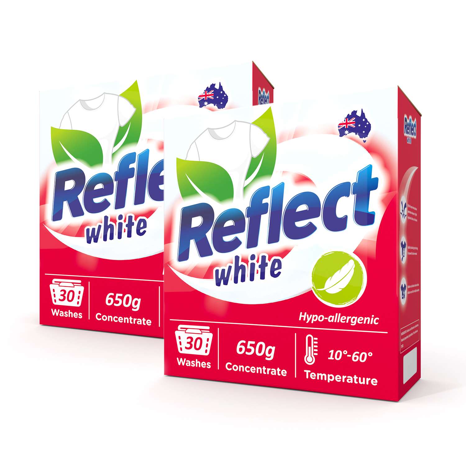 Стиральный порошок Reflect WHITE гипоаллергенный ЭКОлогичный концентрат для белого белья - 2 шт. по 650 г 60 стирок - фото 1