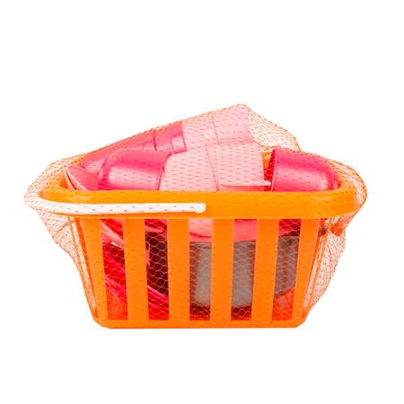 Игровой набор Стром Кухонный Пикник в корзинке 39 предметов Оранжевый
