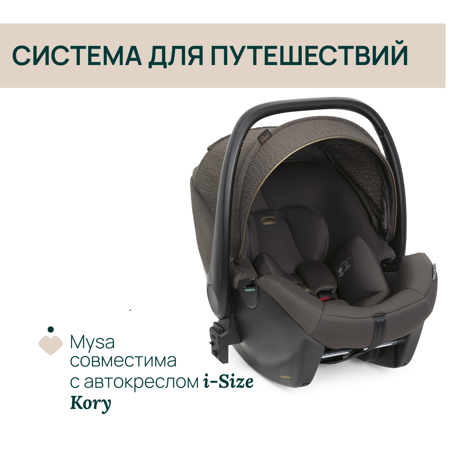 Коляска Chicco Mysa Stroller bronze lizard re lux - фото 27