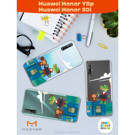 Силиконовый чехол Mcover для смартфона Huawei Y8p Honor 30i Союзмультфильм Голубой вагон