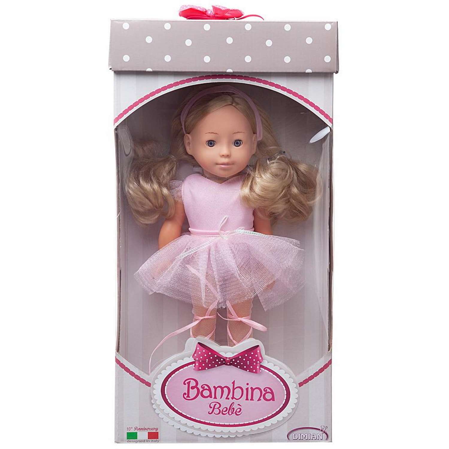 Кукла DIMIAN Bambolina boutique 30 см розовое платье BD1601-M37/розовое - фото 1