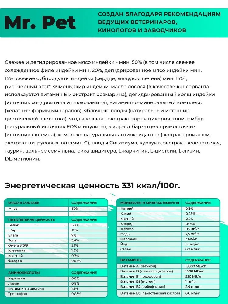 Корм сухой Mr.Pet для стерилизованных кошек гипоаллергенный 400 г - фото 8