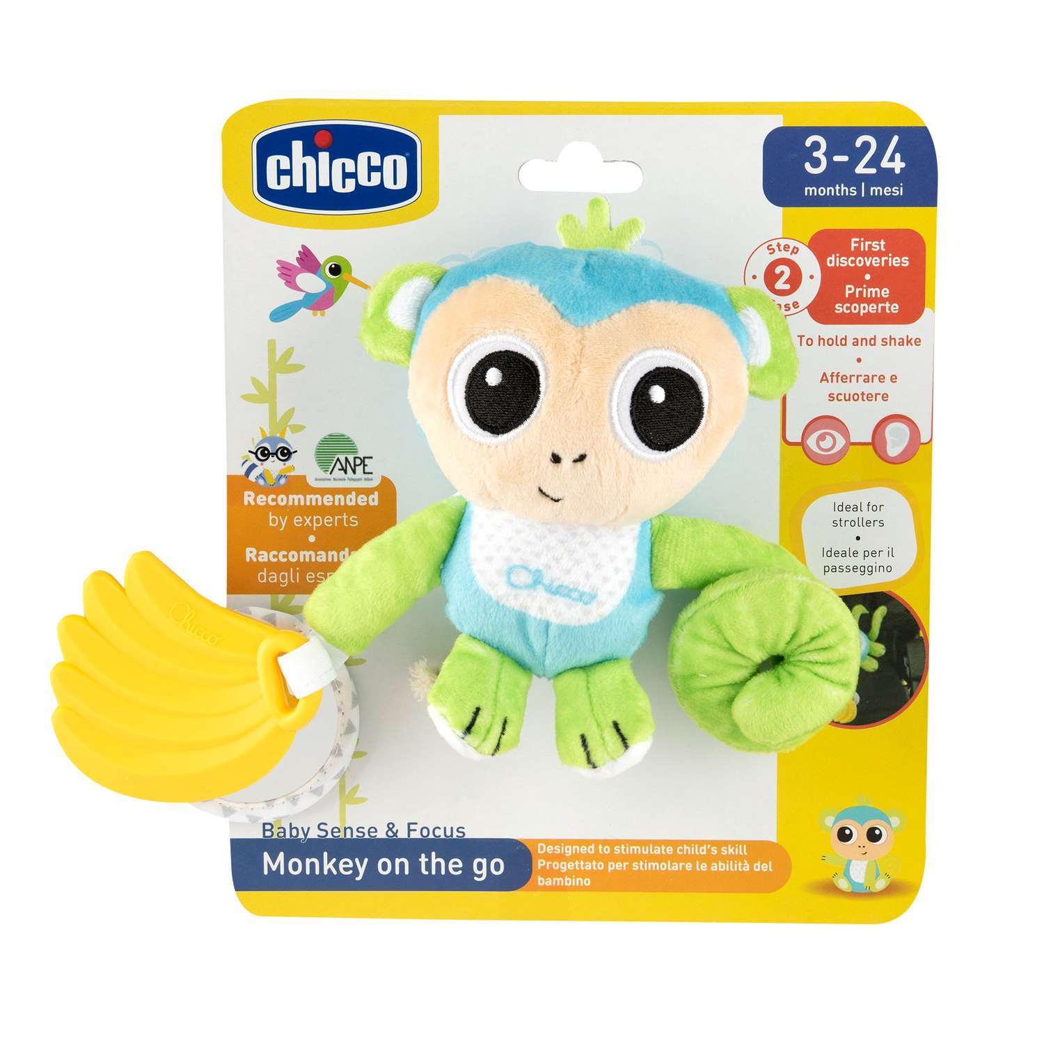 Игрушка подвеска Chicco набивная Обезьянка 00011568000000 - фото 3