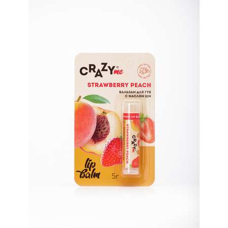 Бальзам для губ CRAZYme Strawberry Peach Lip Balm