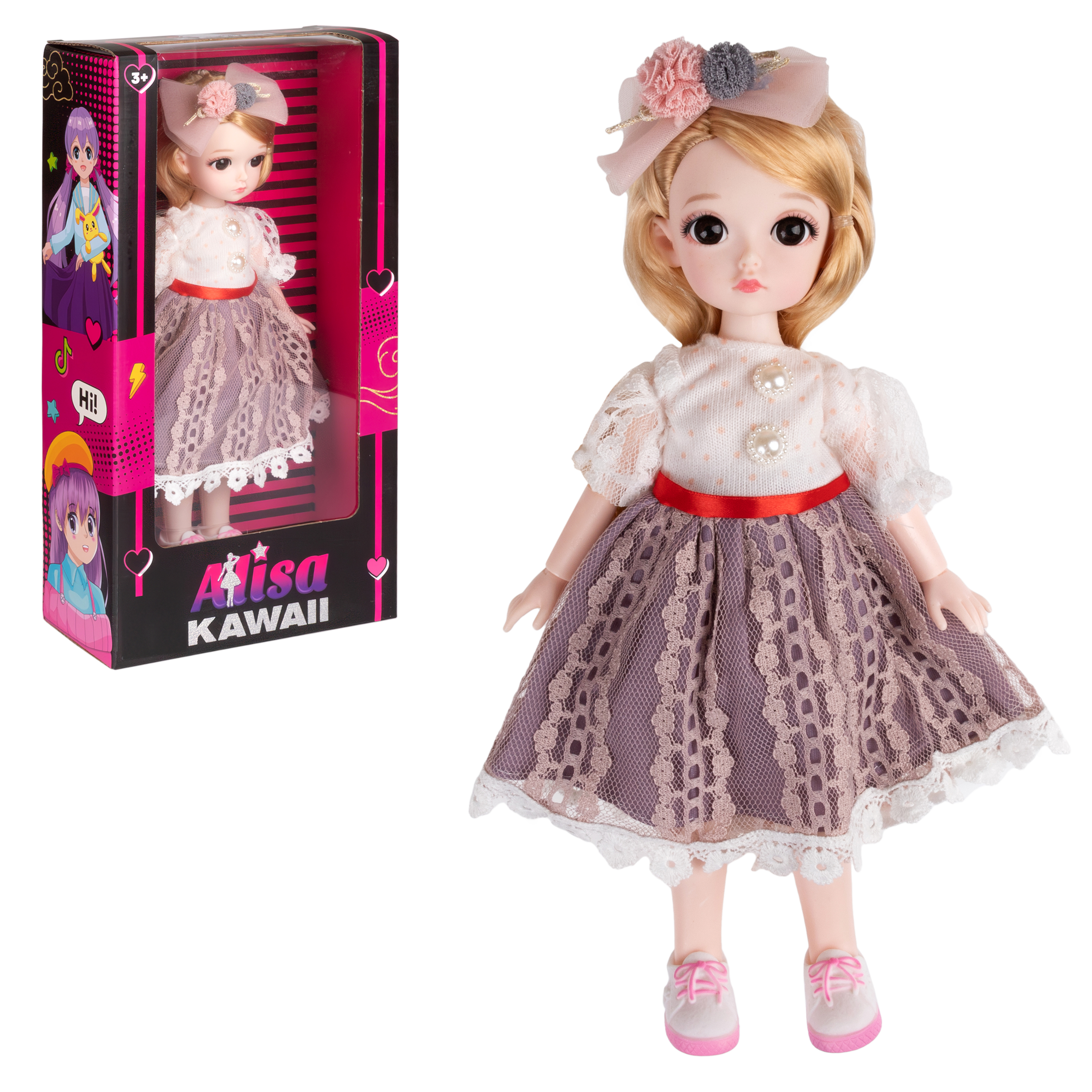 Кукла шарнирная 30 см 1TOY Alisa Kawaii блондинка с длинными волосами аниме Т24344 - фото 13