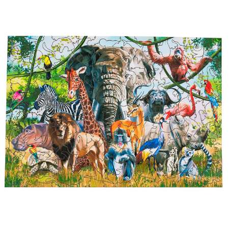 Деревянный пазл Melograno puzzle Животные Африки М 200 деталей